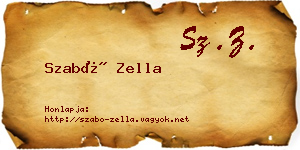 Szabó Zella névjegykártya